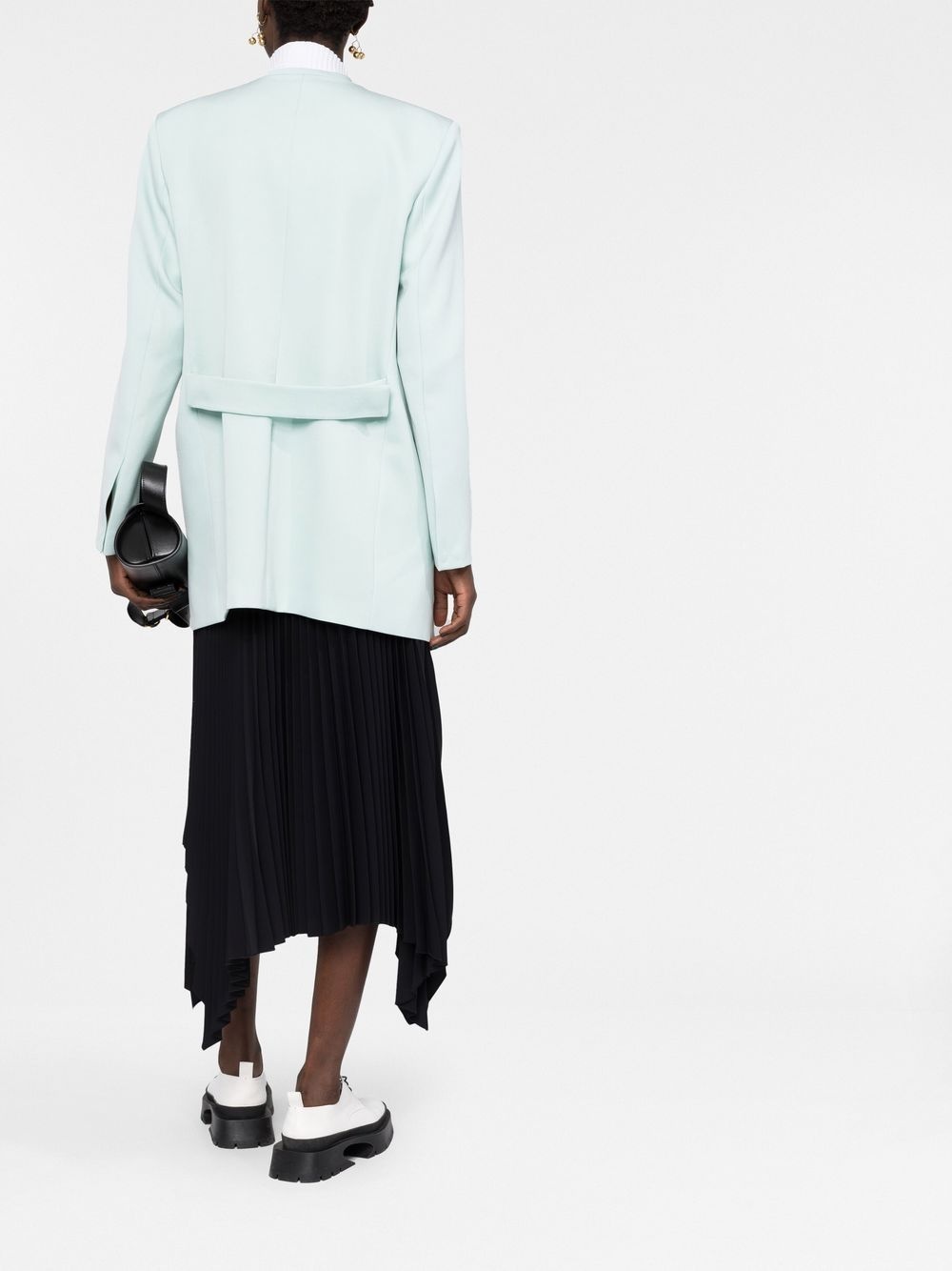 single-button wool blazer - 6