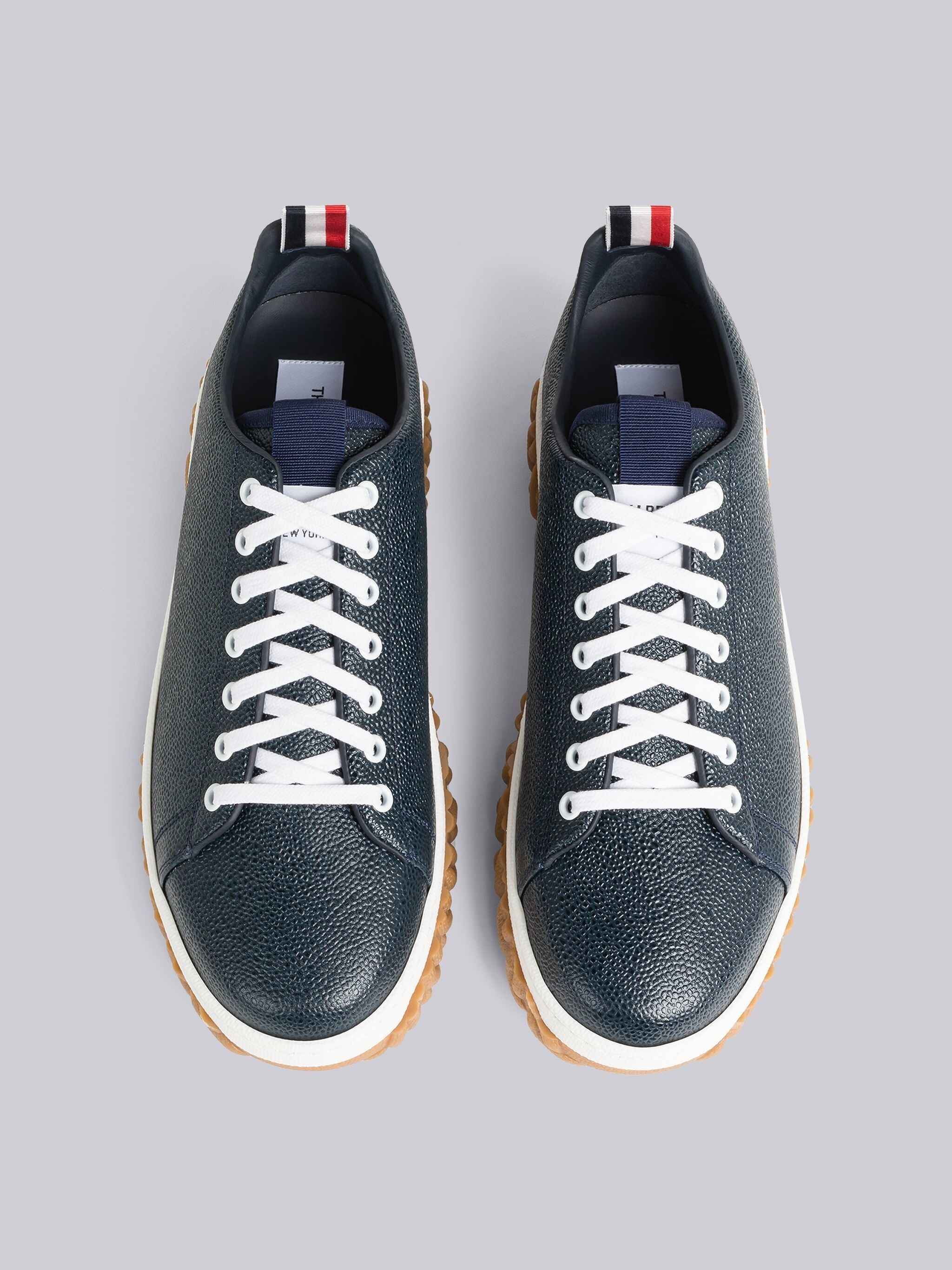 Court pebble-grain sneakers - 8