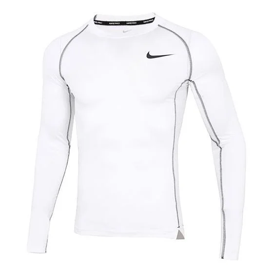 Nike Pro Dri-fit Athleisure Casual Sports Round Neck Long Sleeves White DD1991-100 - 1
