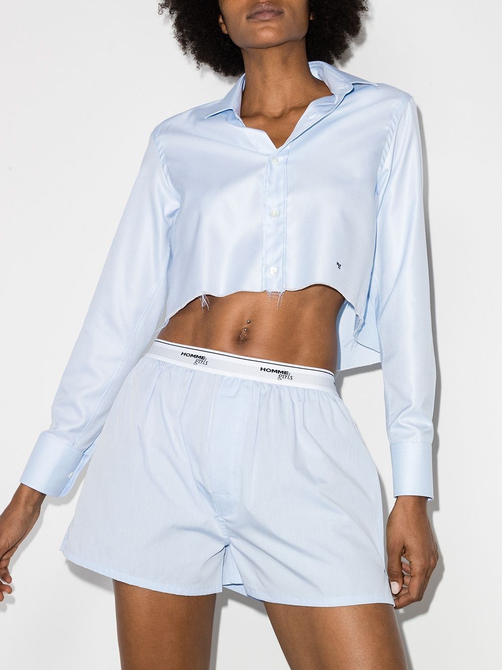 long-sleeve cropped shirt - 2