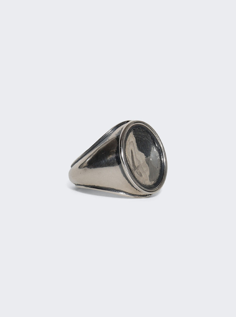 MM6 Maison Margiela Minimal Logo 4mm Ring Brunito outlook