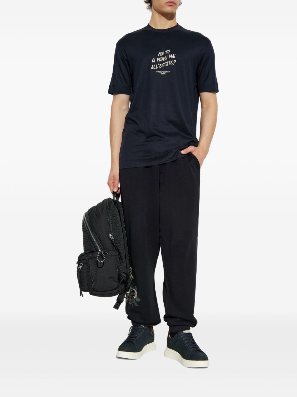 embroidered-graphic T-shirt - 2