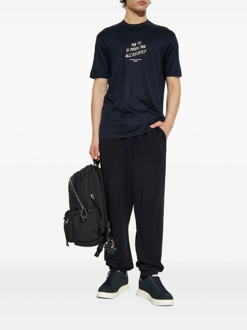 EMPORIO ARMANI embroidered-graphic T-shirt outlook
