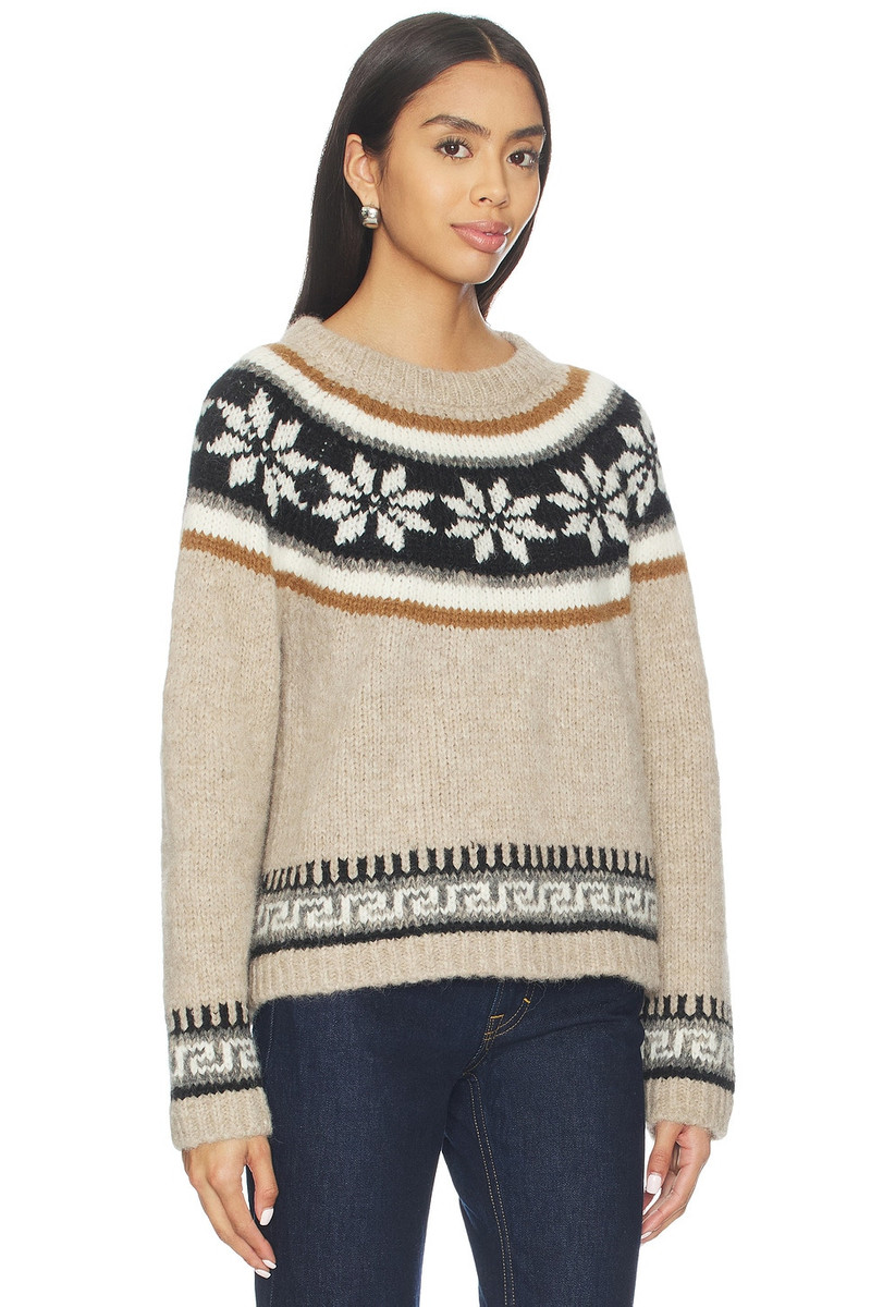 THE GREAT. The Snowflake Fairisle Pullover outlook
