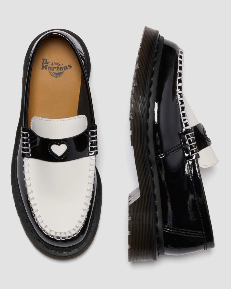 Dr. Martens Penton Heart Two-Tone Arcadia Rub Off Leather Loafers outlook