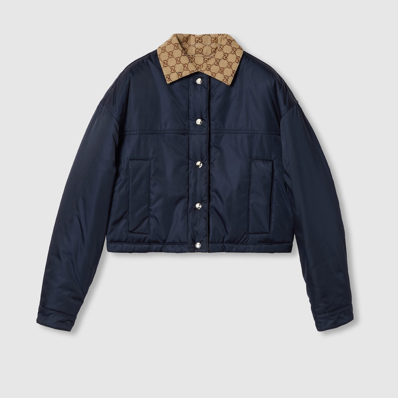 Reversible gabardine nylon jacket 1