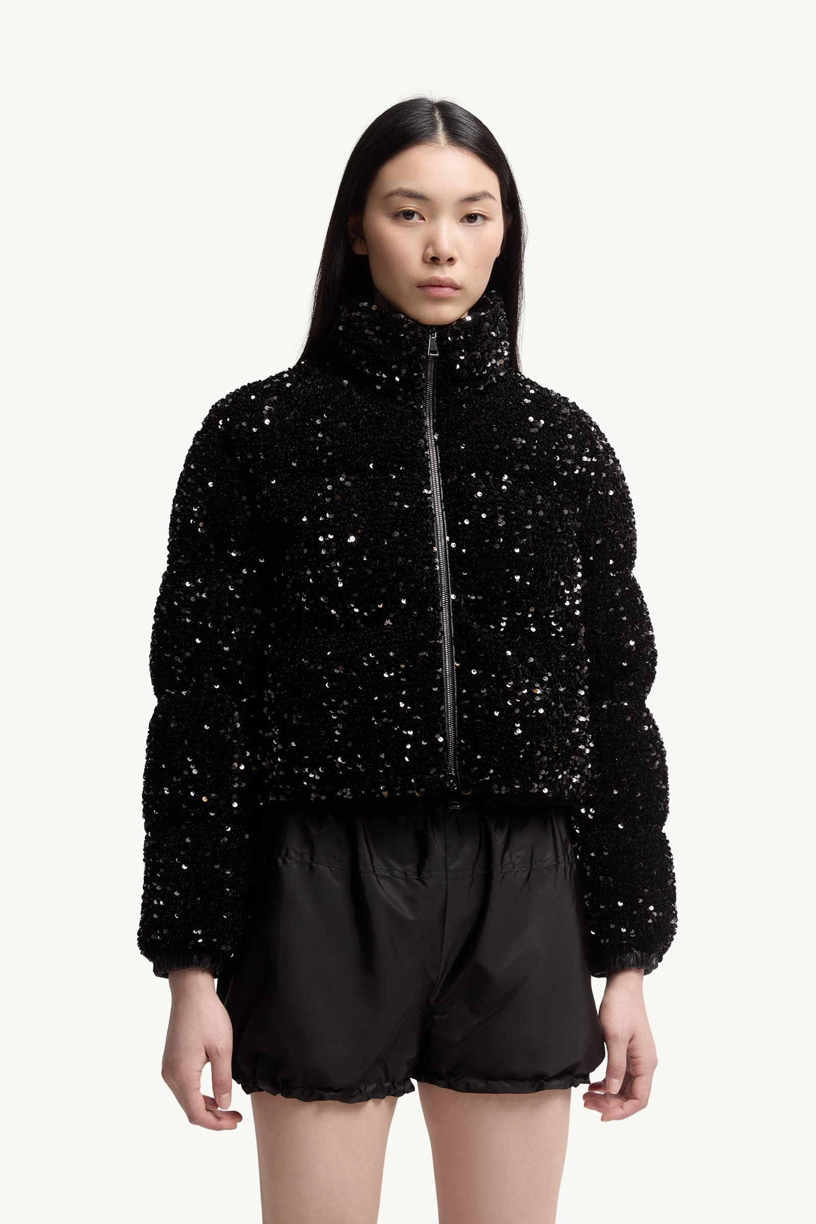 Louvi Sequin-Embroidered Short Down Jacket - 3