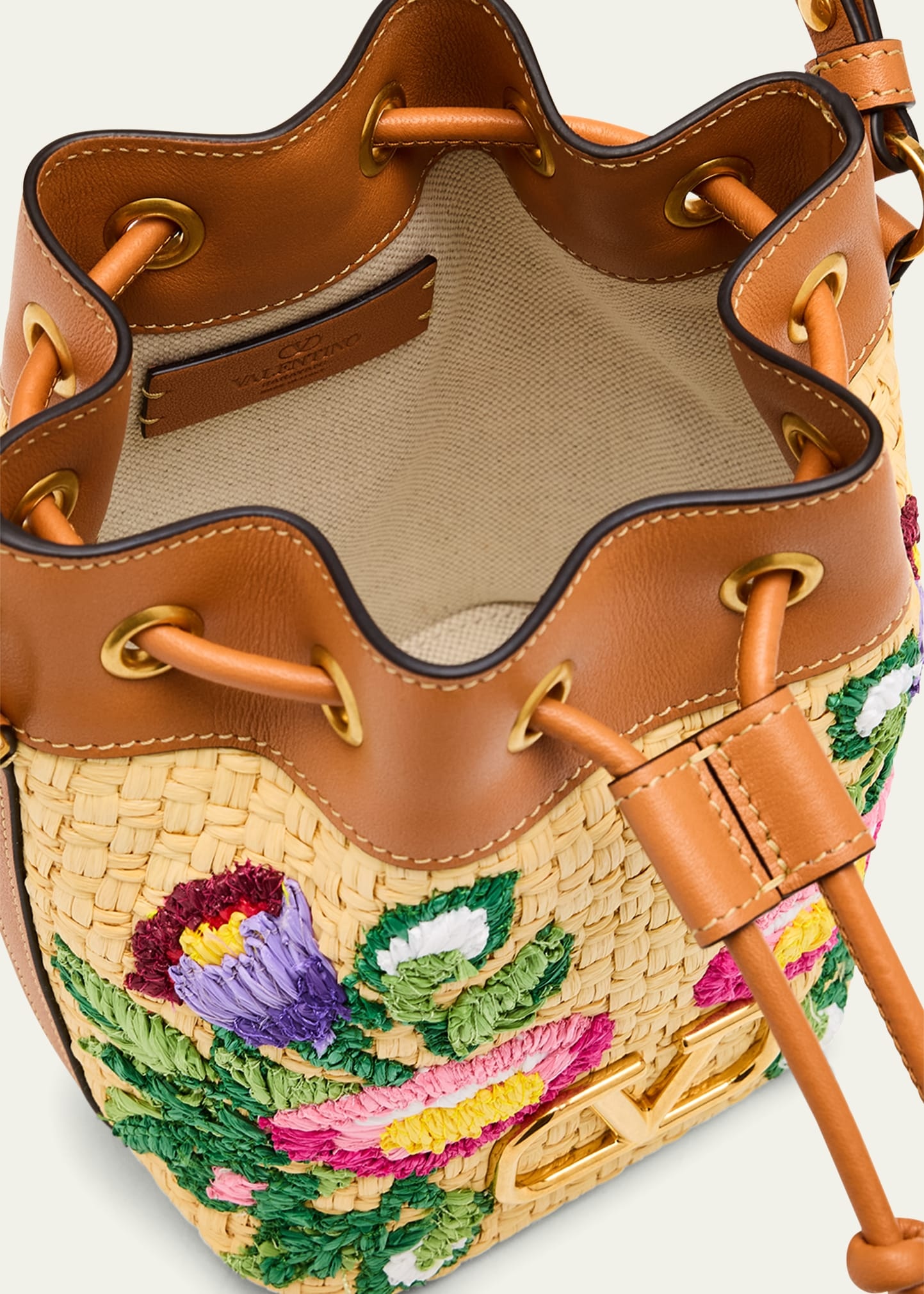 VLOGO Signature Mini Drawstring Flower Bucket Bag - 4