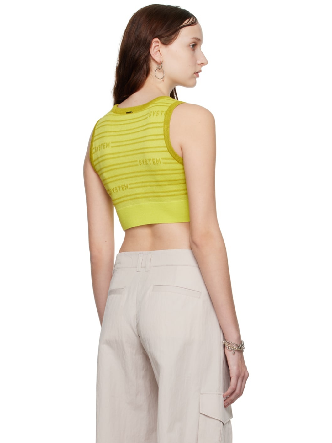 Green Cropped Tank Top - 3