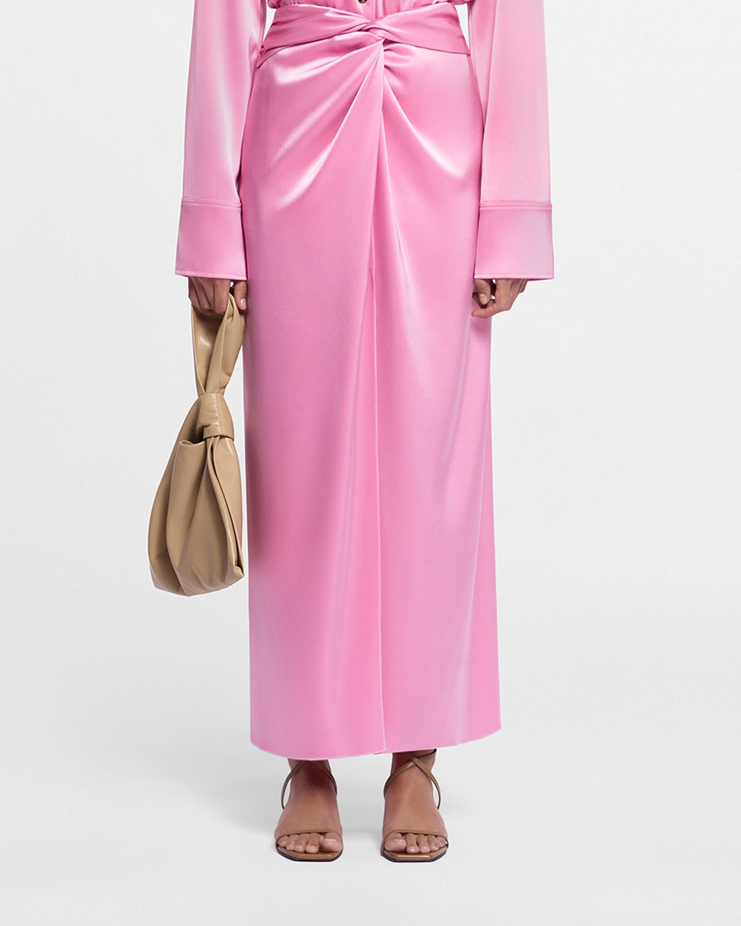 Slip Satin Wrap Skirt - 1