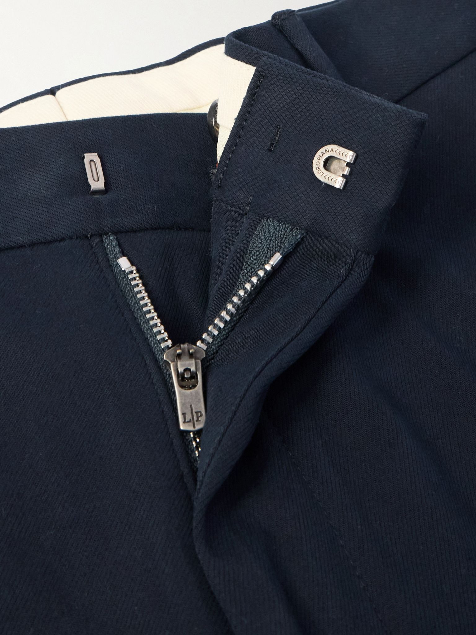 Jarno Austin Straight-Leg Stretch-Cotton Twill Trousers Blue - 5