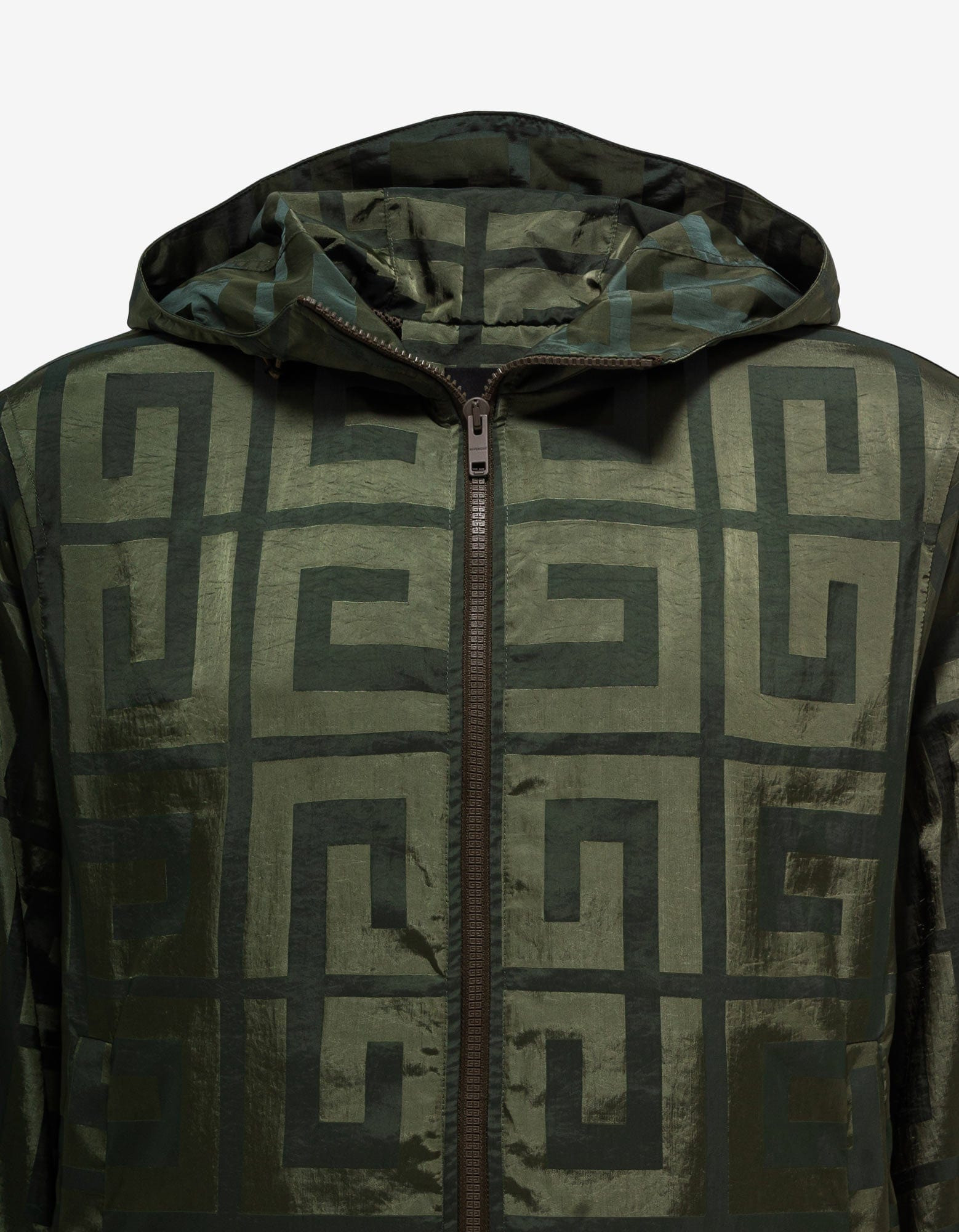 Givenchy Green 4G Pattern Windbreaker - 2