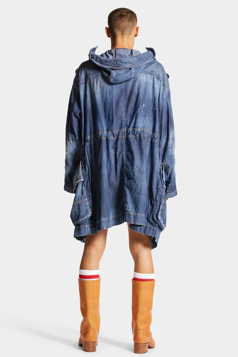 DENIM MULTIPOCKET CARGO PARKA - 4