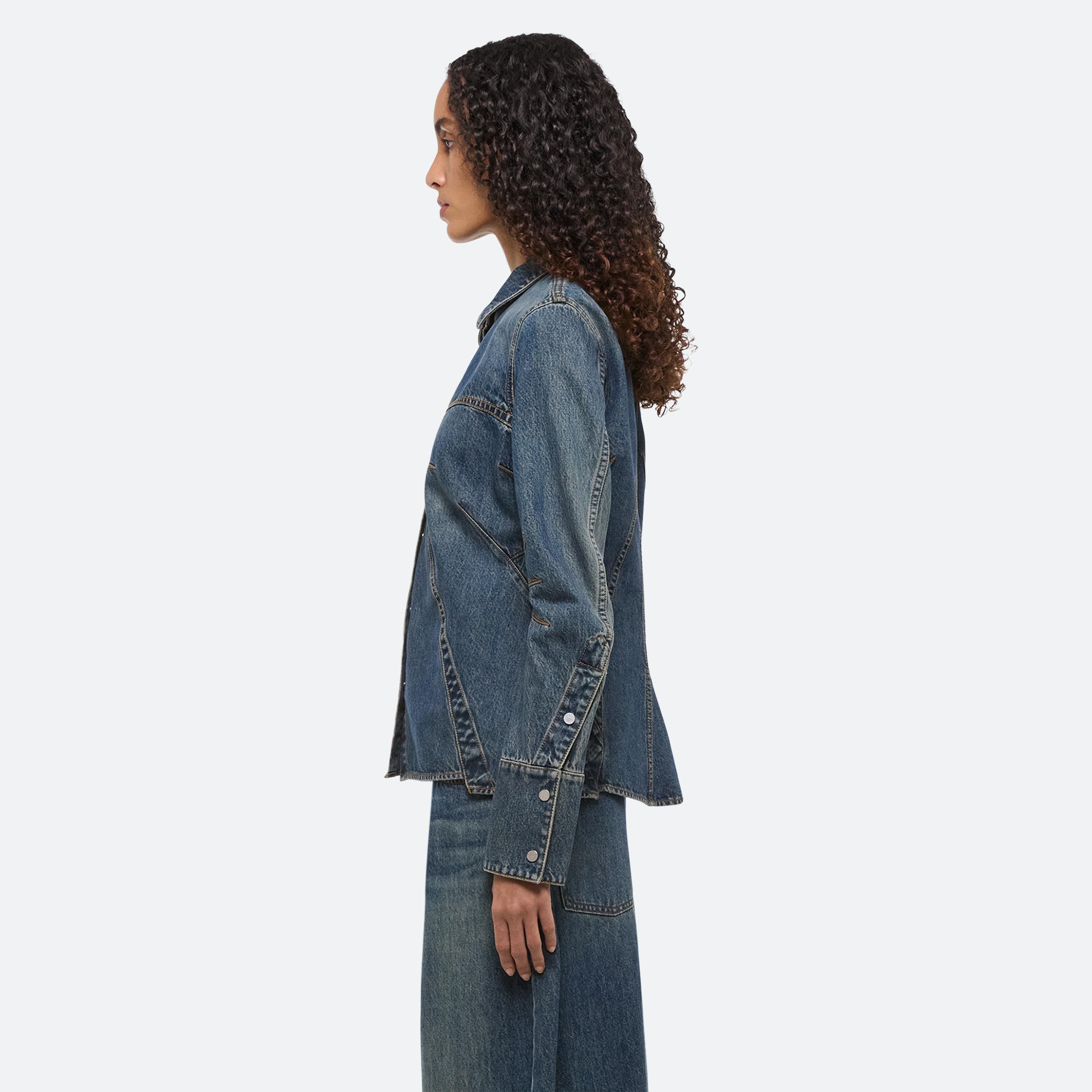 DENIM BUSTIER SHIRT - 4