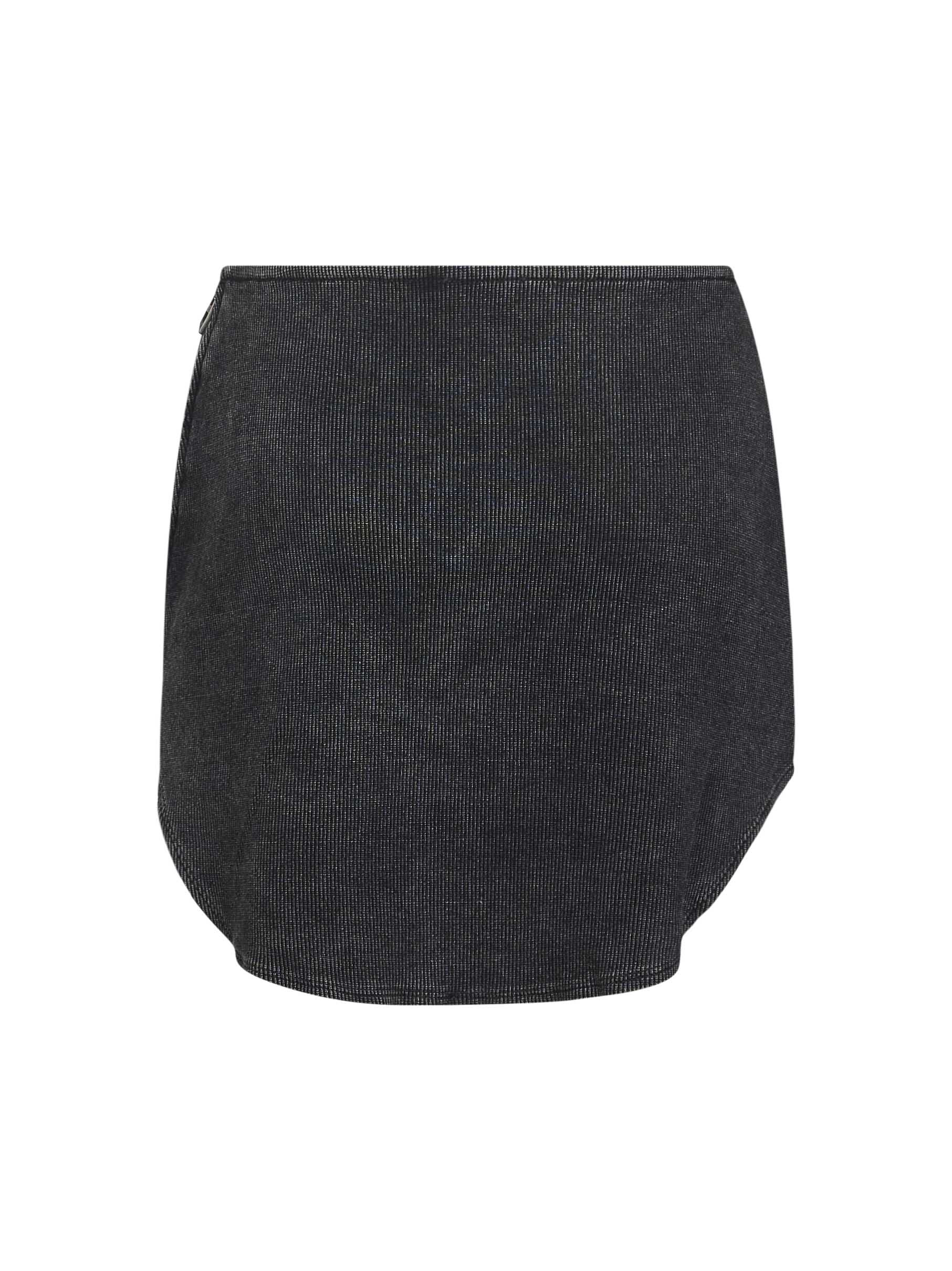 Black denim and jersey De-Vany-S miniskirt - 2