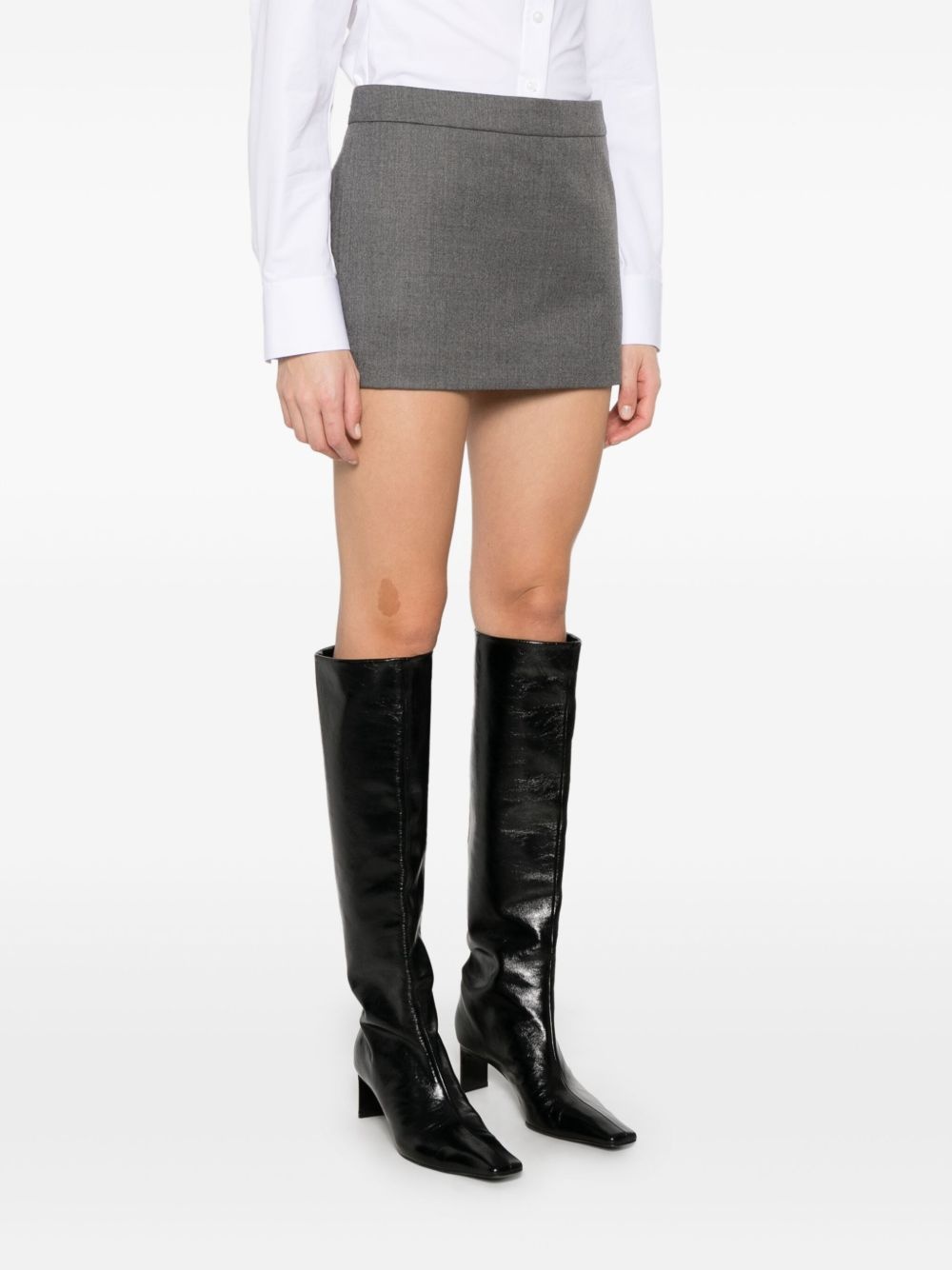 dart-detail mini skirt - 3
