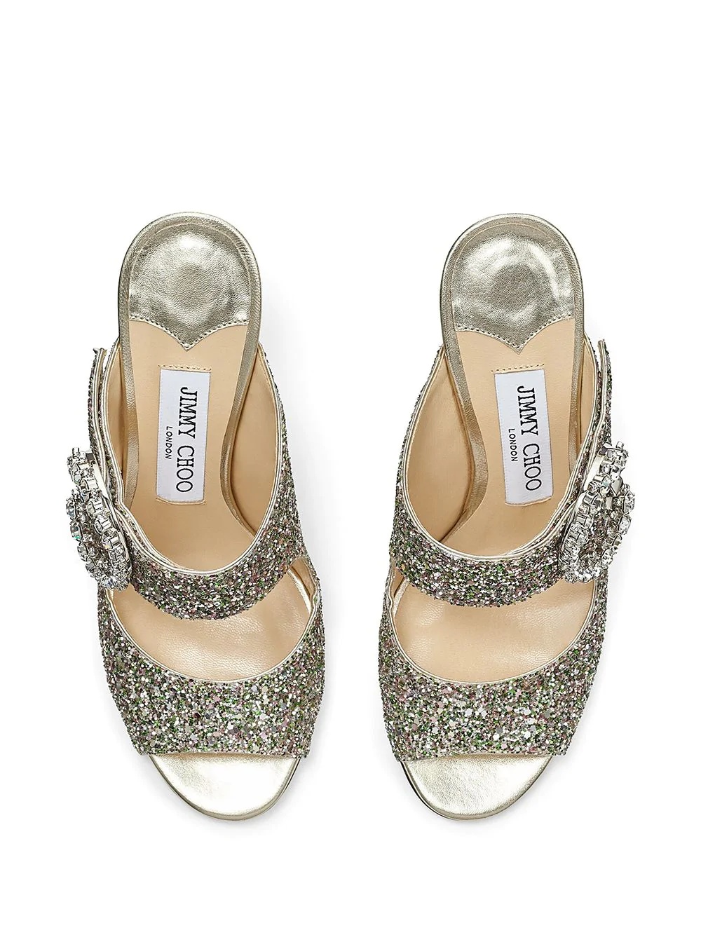 Saf glitter-embellished 85mm sandals - 4