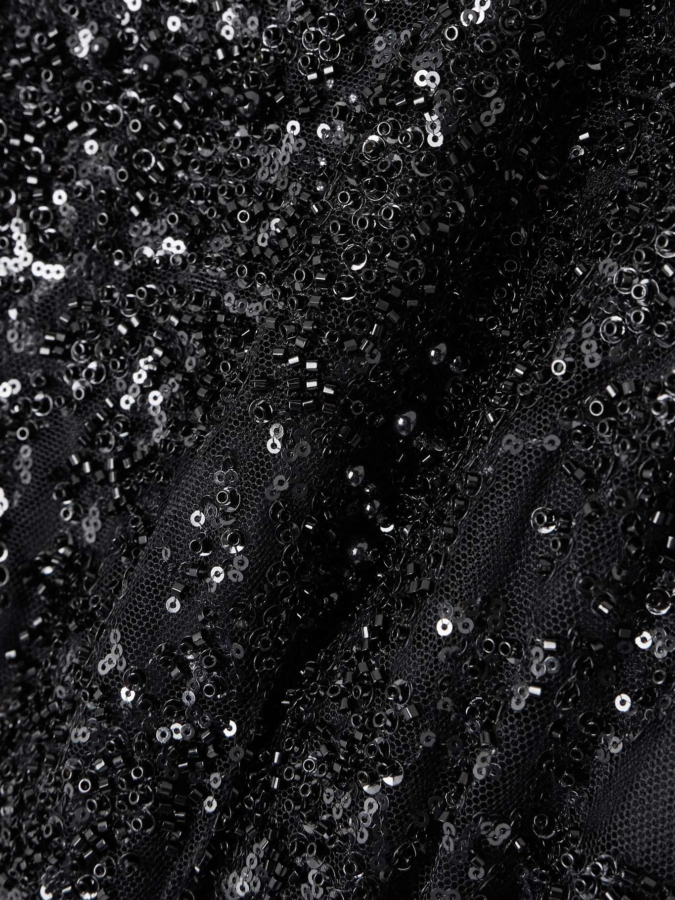 Bead and sequin-embellished tulle gown Black - 4