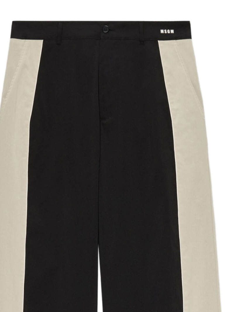 MSGM panelled straight-leg trousers outlook