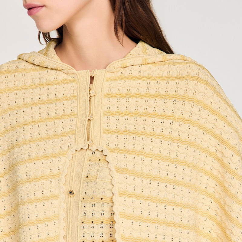 RHINESTONE KNIT CAPE 4