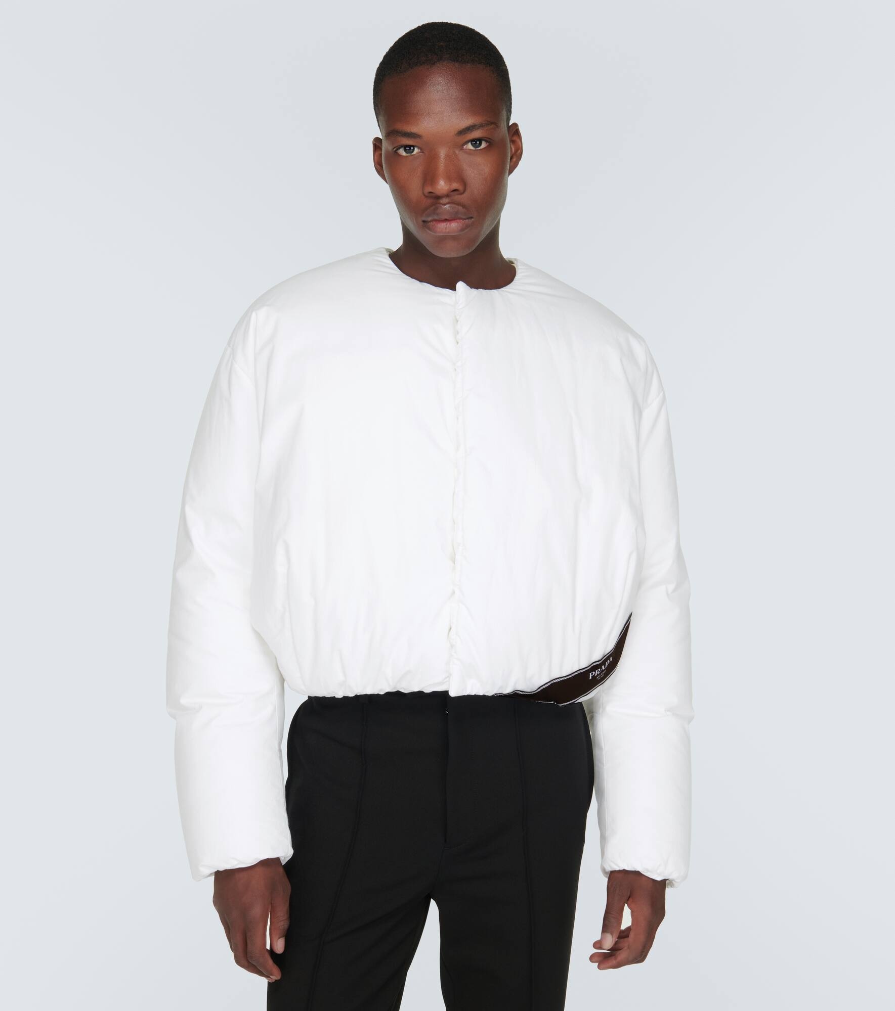 Cropped cotton down jacket - 3
