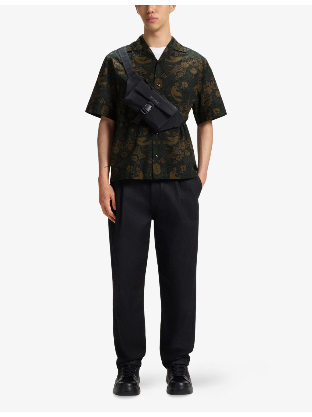 Graphic-Print Short-Sleeve Cotton Shirt - 2