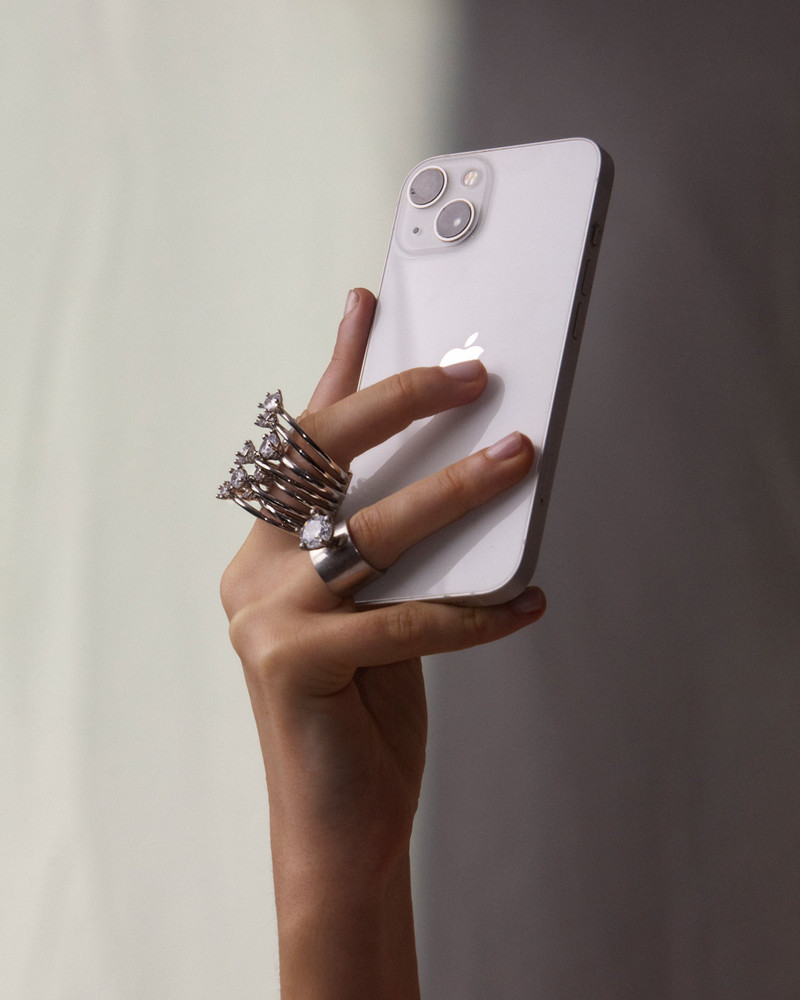Silver Orbit Diamond Ring 3