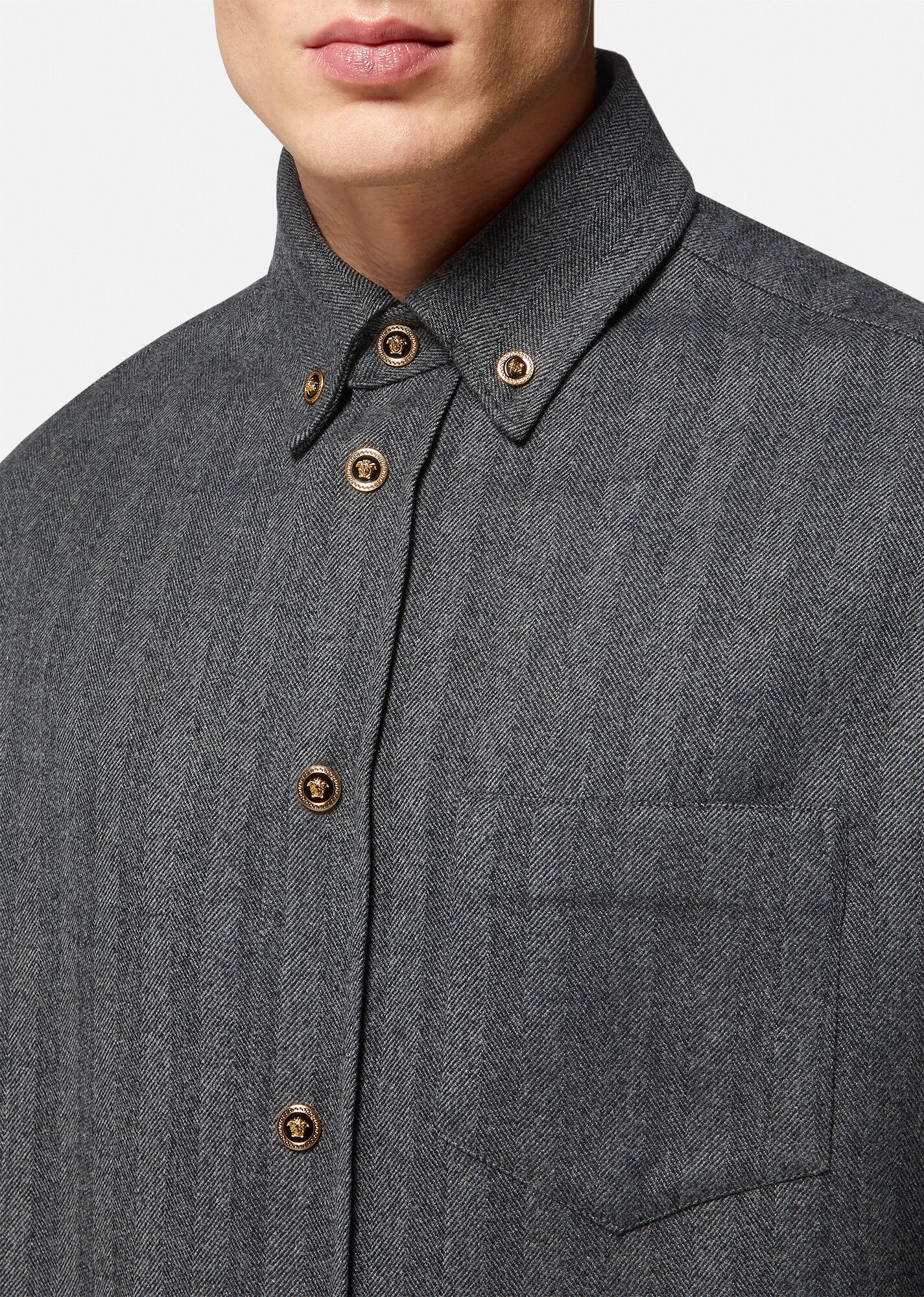 Medusa Cashmere Overshirt - 6