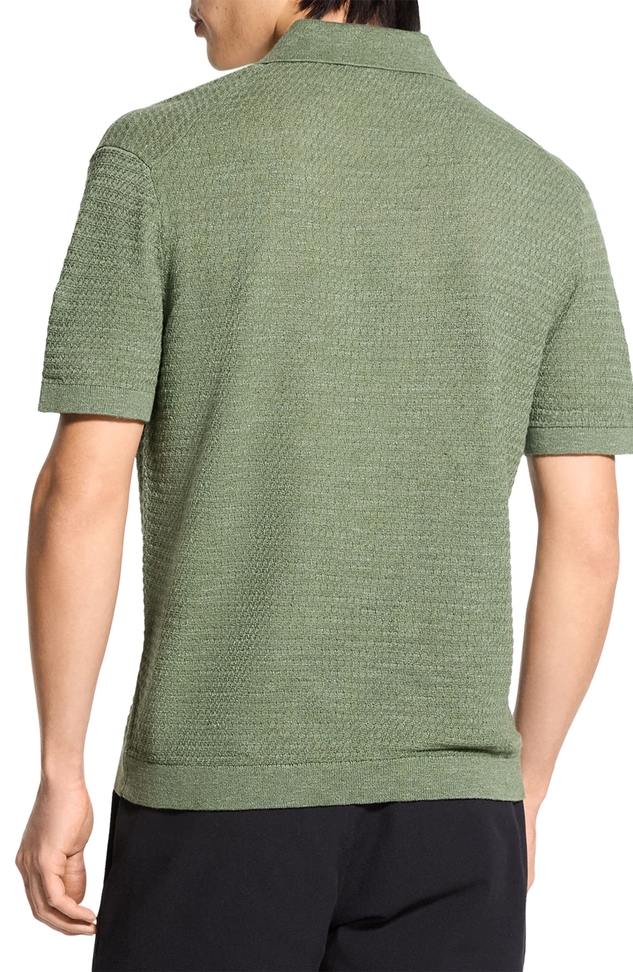 Theory Brenan Linen Blend Polo in Orchard at Nordstrom - 2