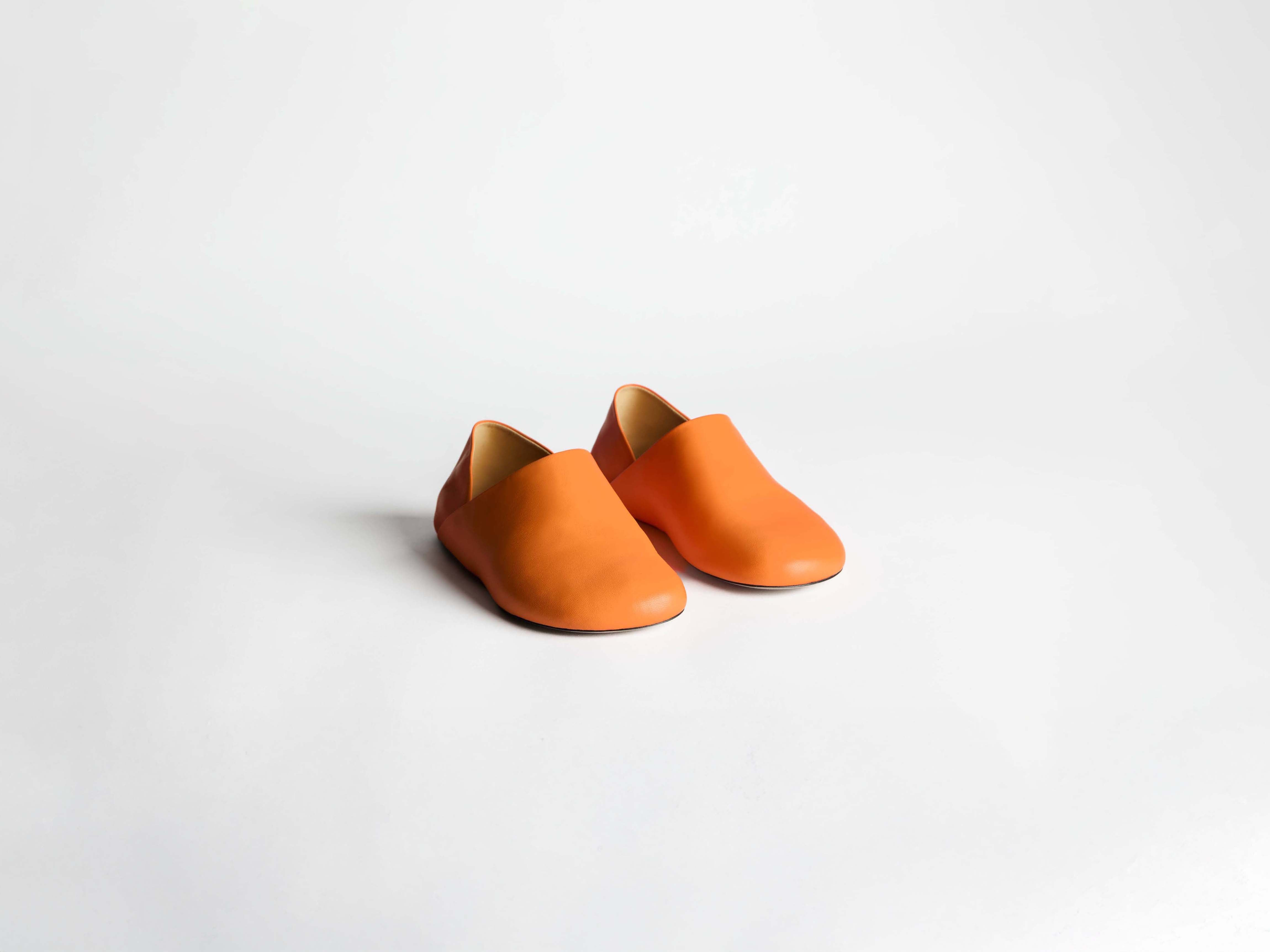 WOMENS SLIPPER MULES IN ORANGE - 2