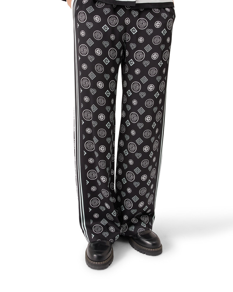 Monogram Pyjama Silk Satin Trousers | Casablanca Paris 4