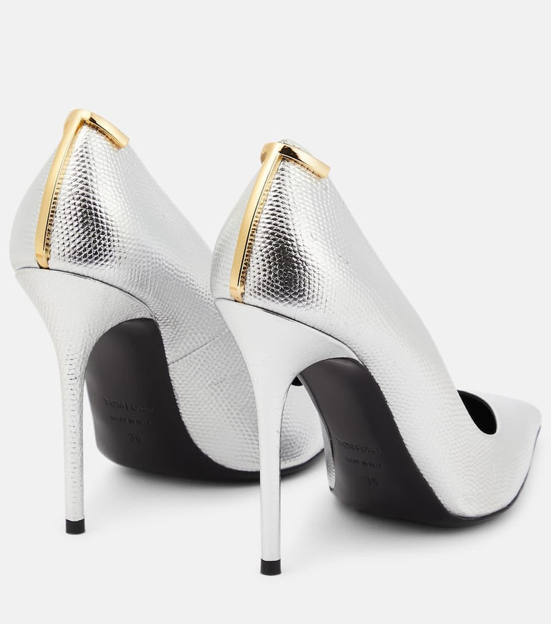 Metallic leather pumps 3