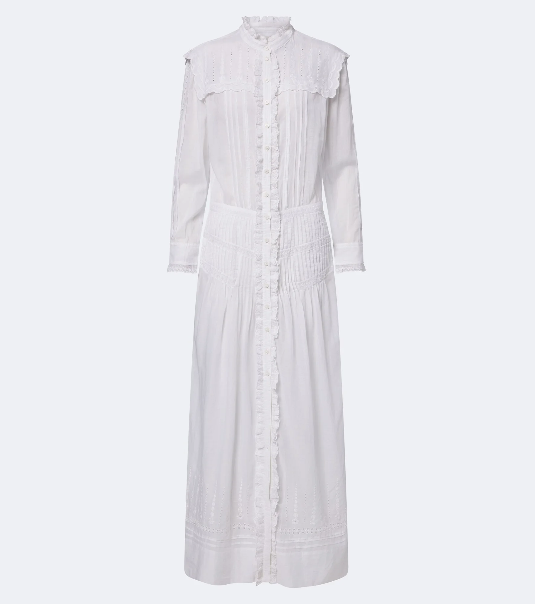 Lonie embroidered ruffled cotton maxi dress - 1