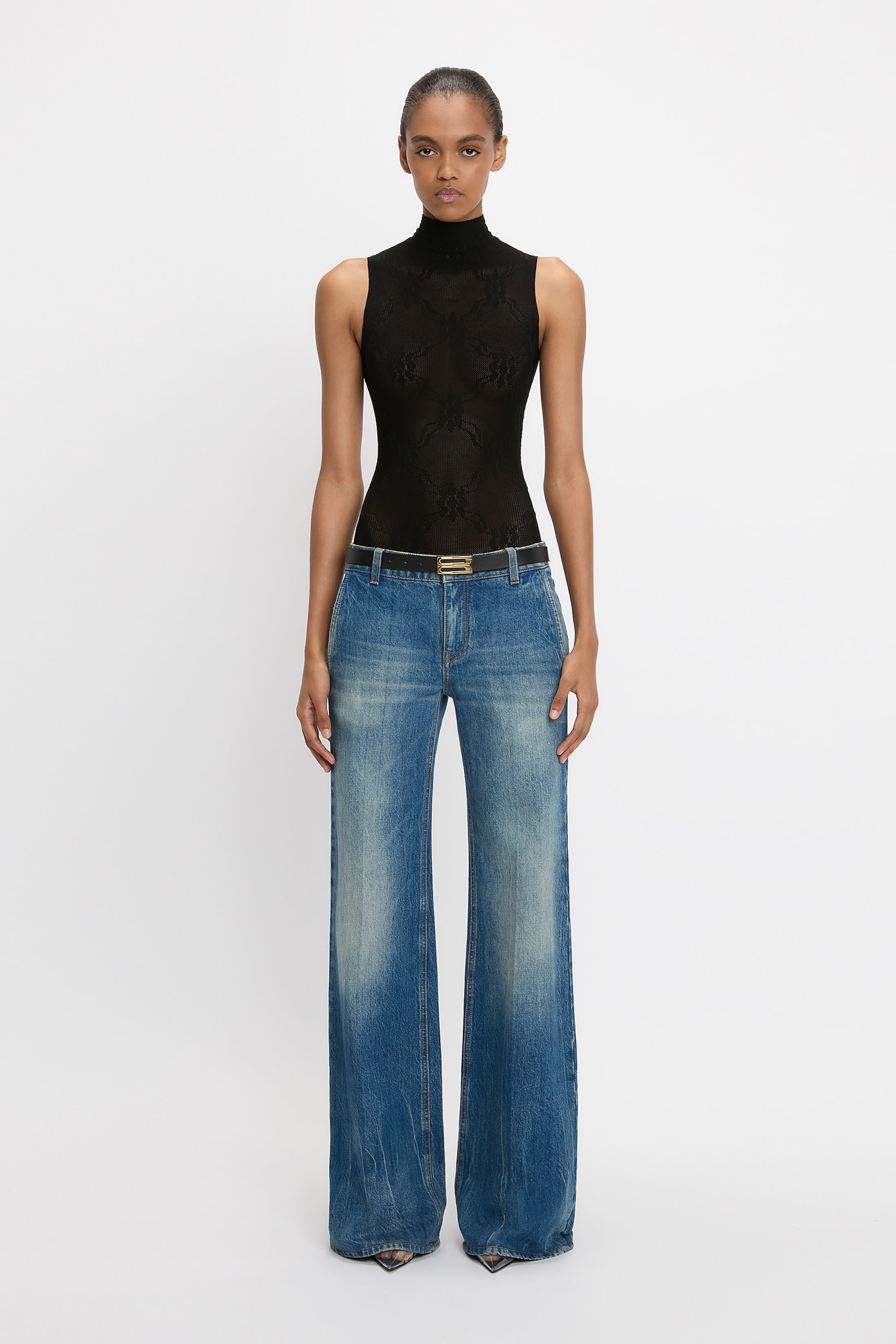 Low Waist Straight Leg Jean In Vintage Indigo - 2