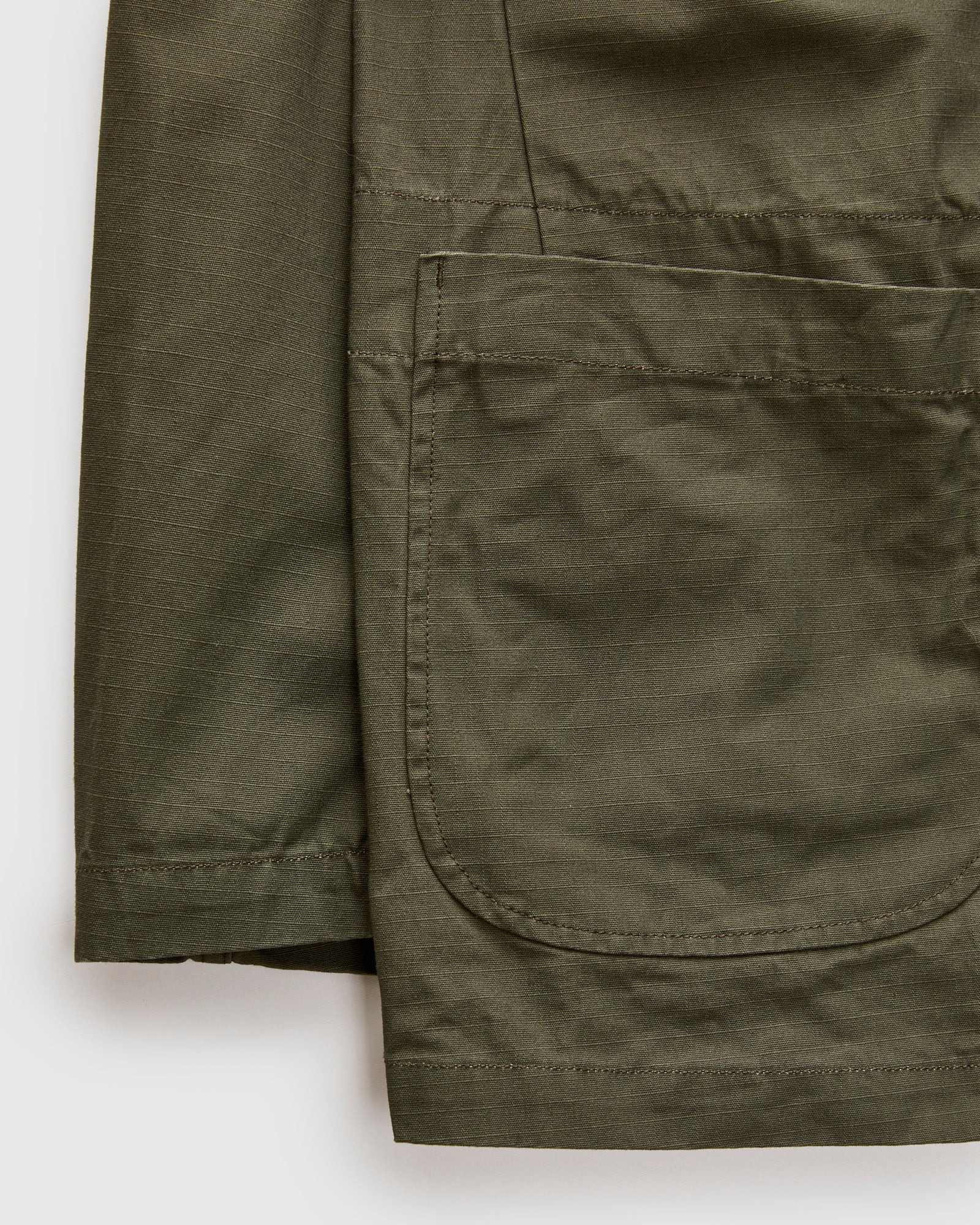 Bedford Jacket in Olive Heavyweight Cotton Ripstop - 6