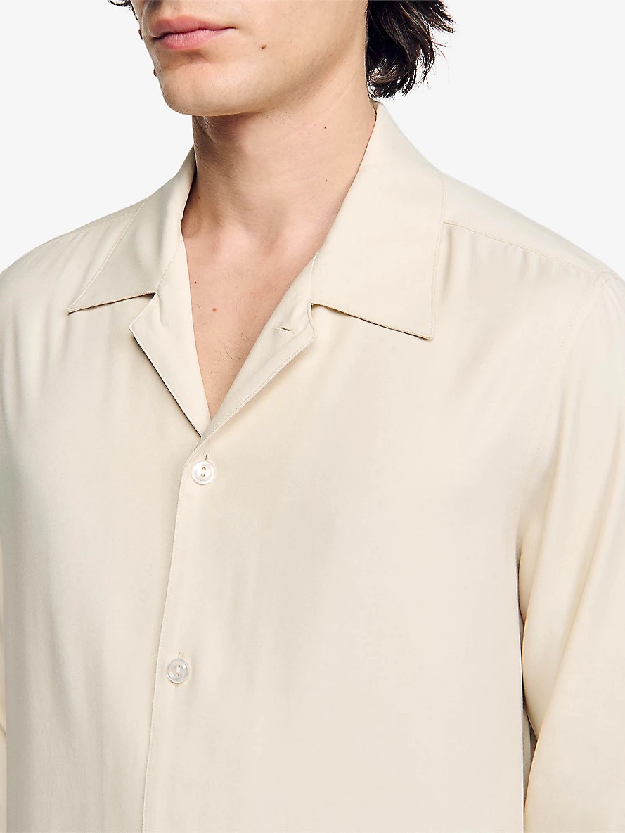 Spread-collar relaxed-fit woven shirt - 5