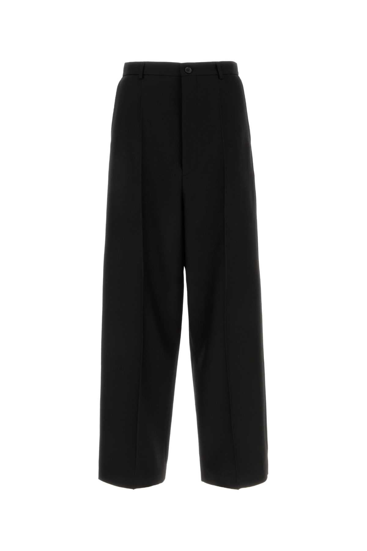 Balenciaga Men Black Wool Pant - 1