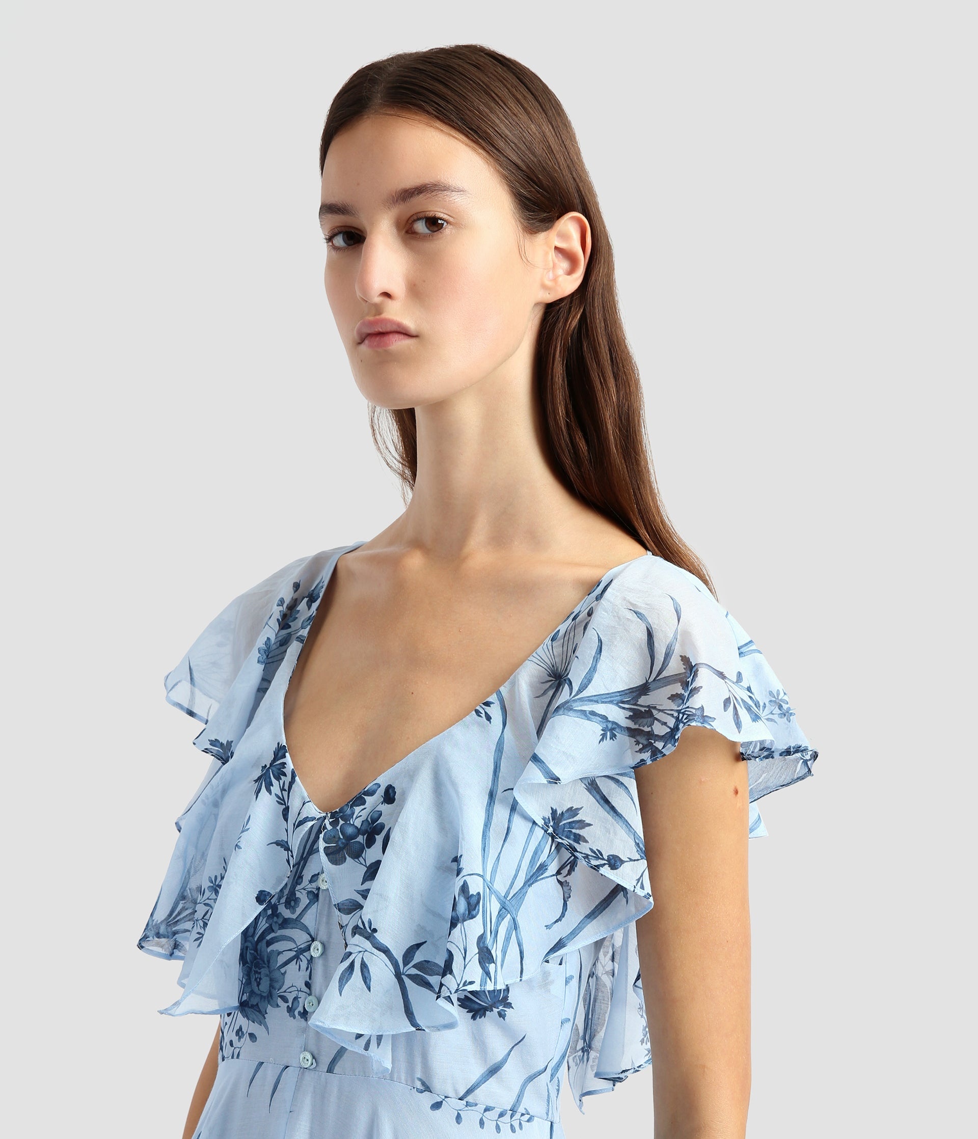 FIT AND FLARE MIDI DRESS - 5