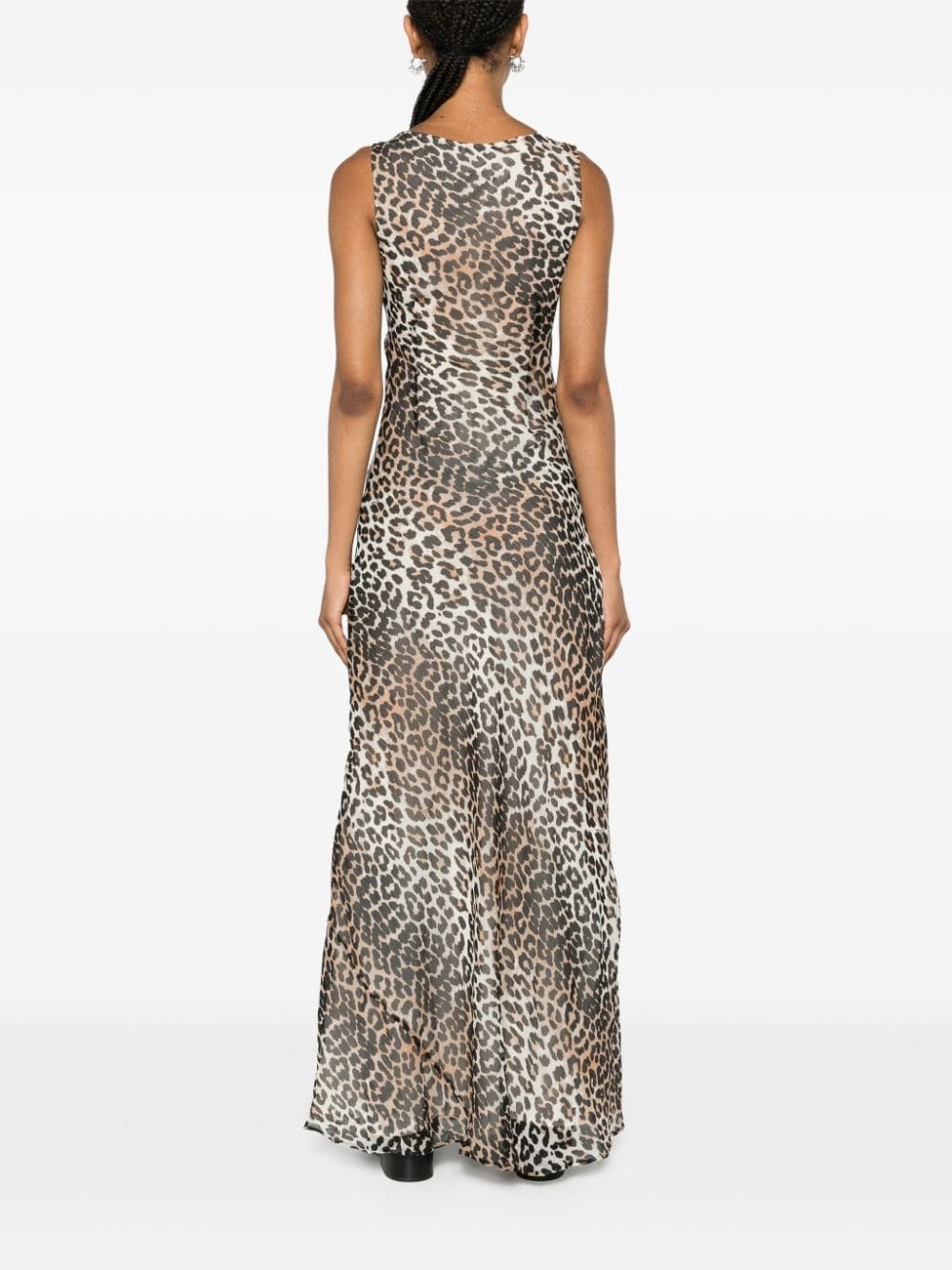 leopard-print maxi dress - 4