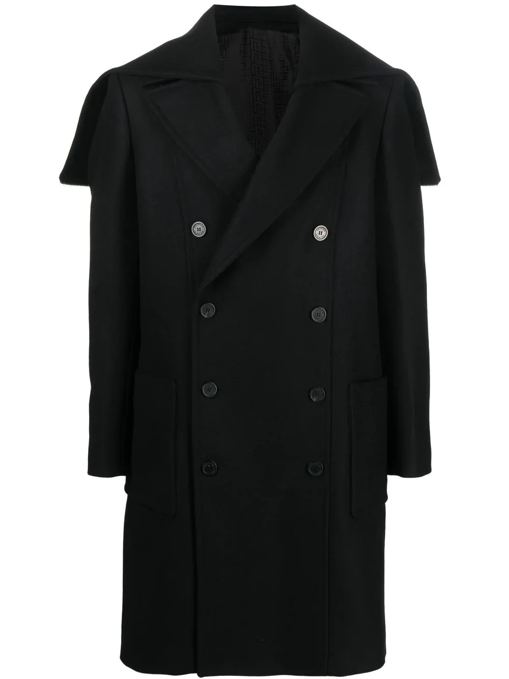 double breasted wool coat - 1