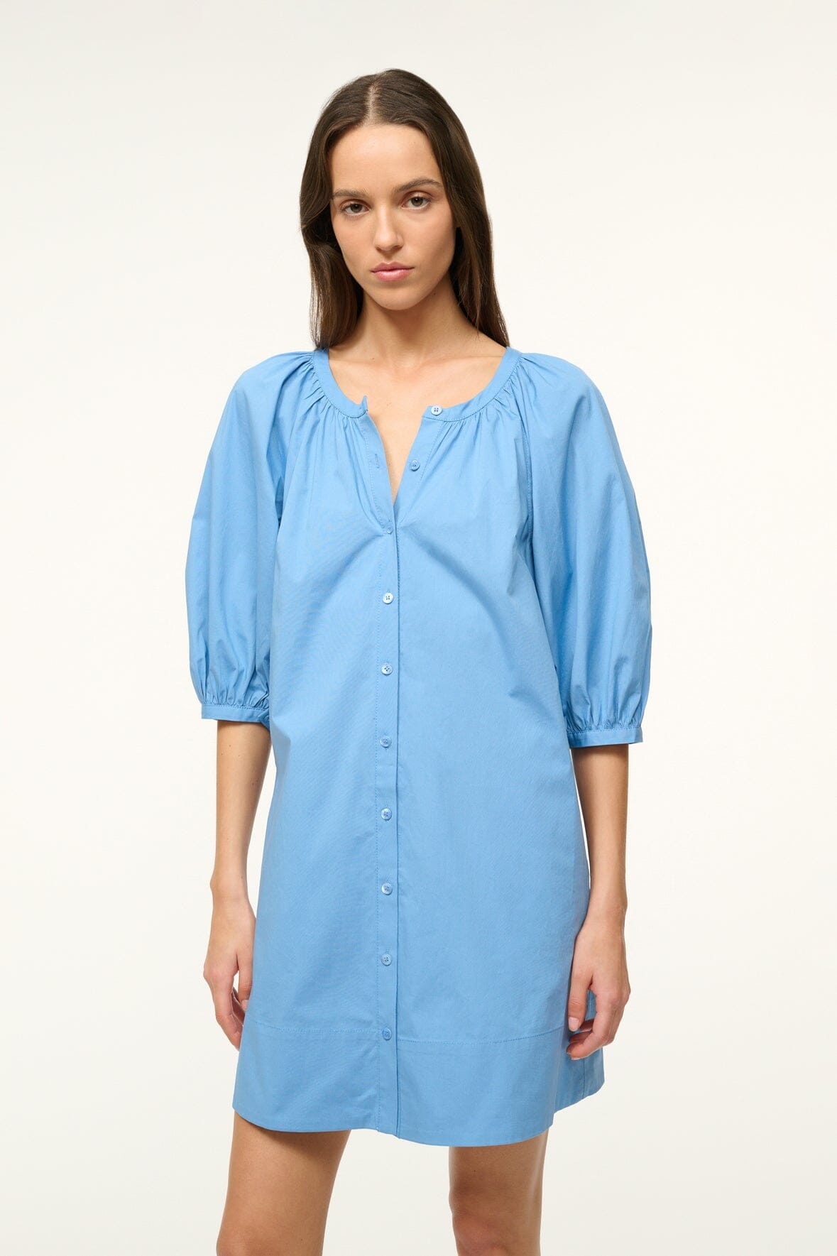 STAUD MINI VINCENT DRESS AZURE - 3