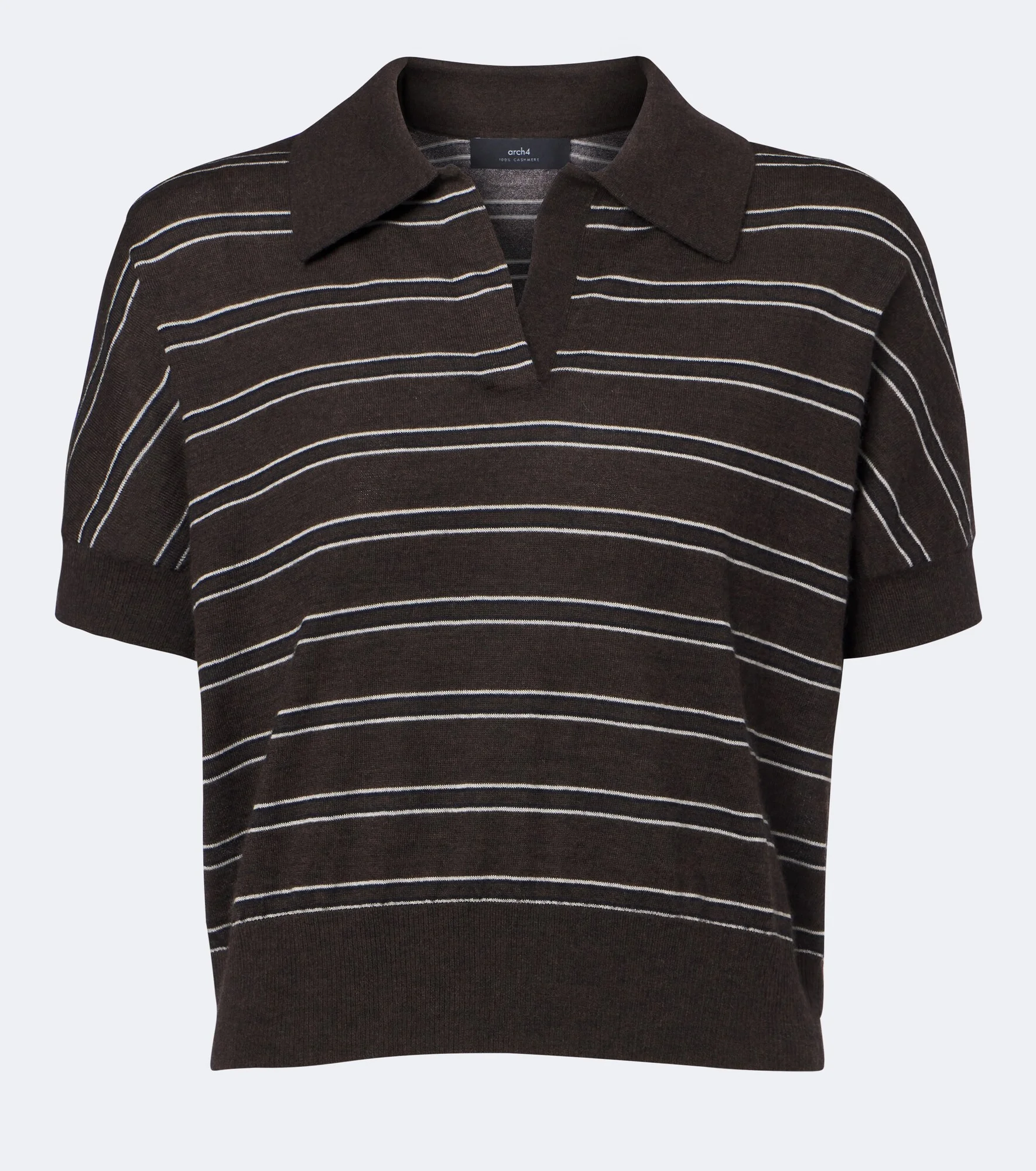 Darya striped cashmere polo shirt - 1