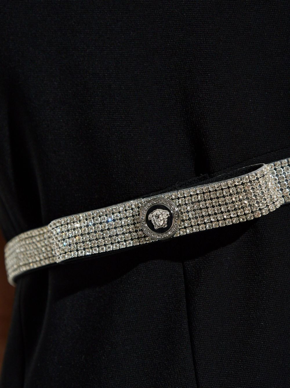 crystal-embellished belt dress - 5