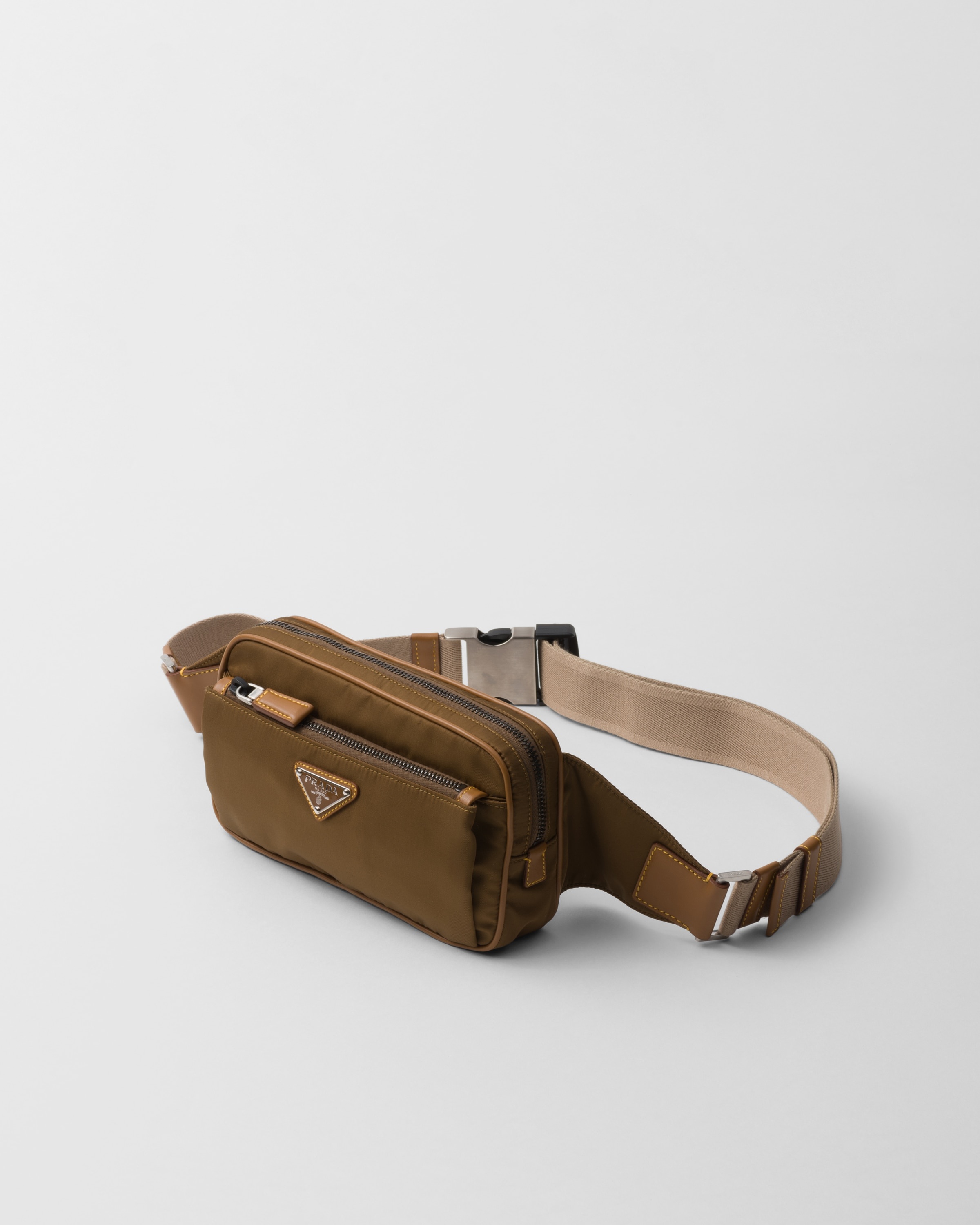 Re-Nylon and leather belt bag - 3