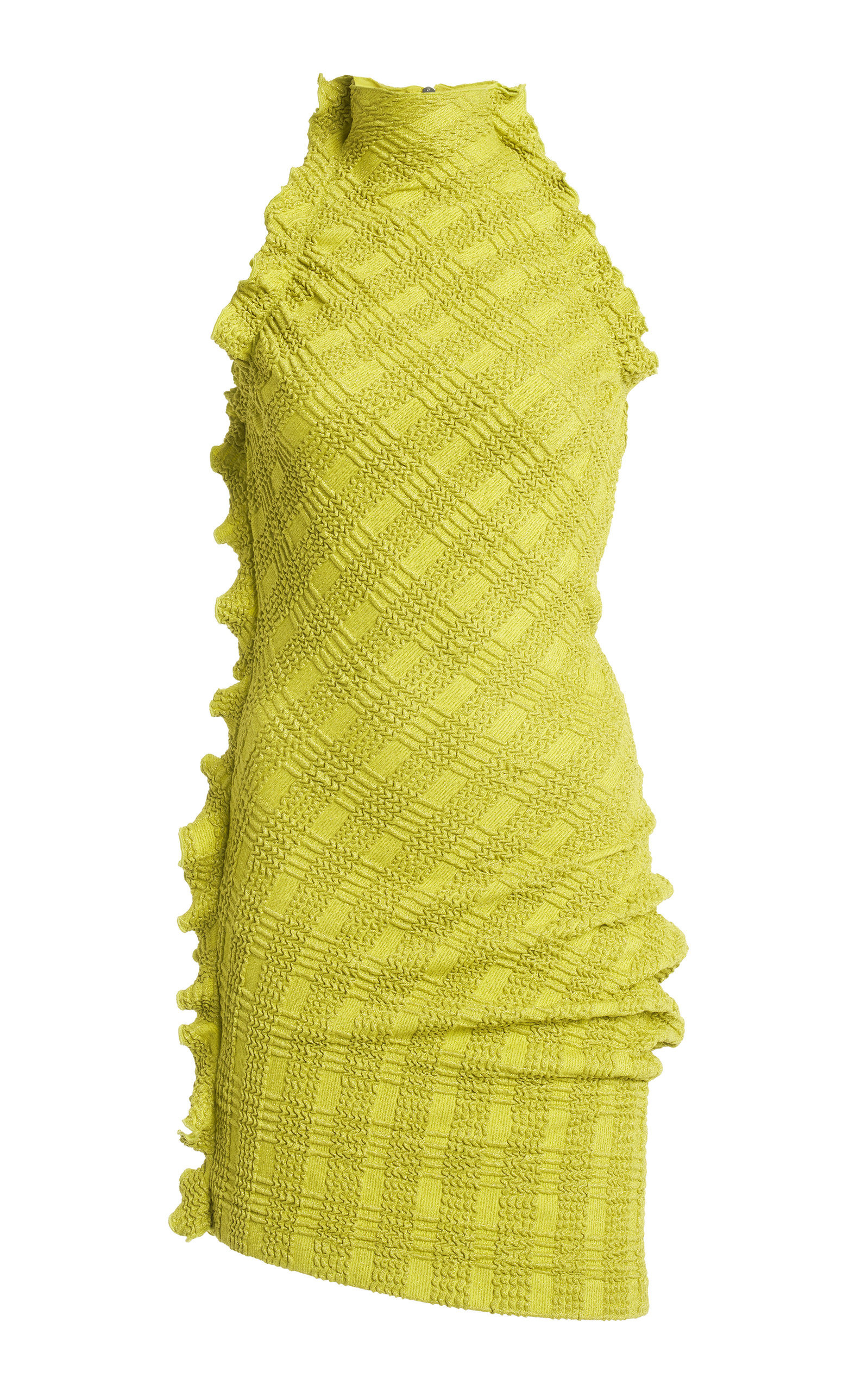 Ruffled Check Mini Dress green - 1