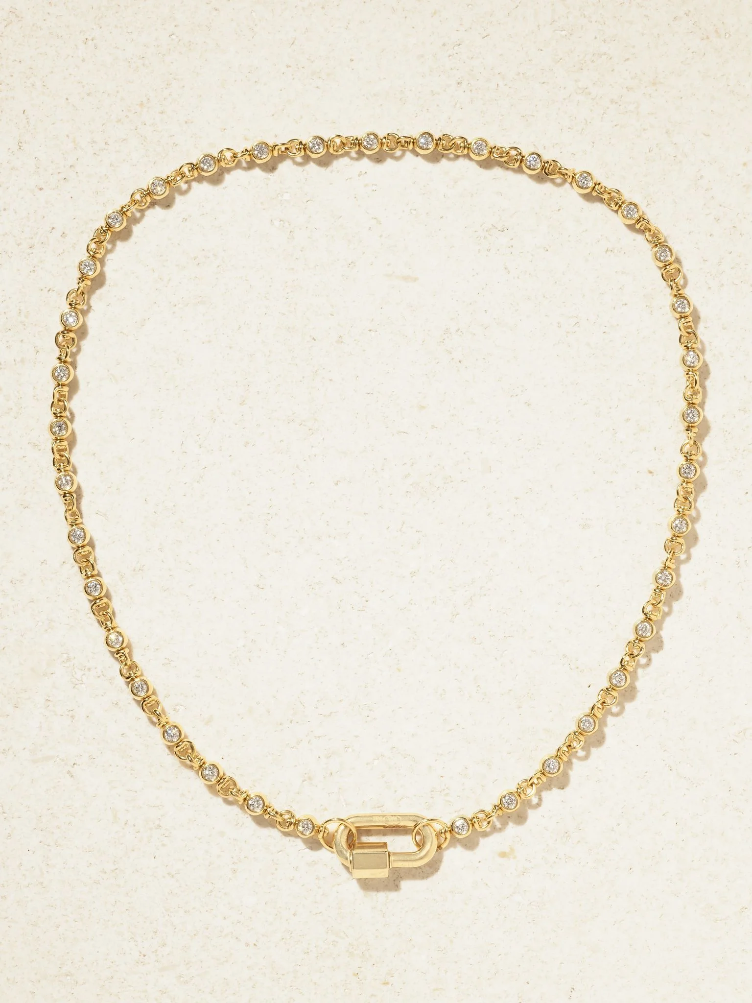 Rolling Cans Chain + Chubby Babylock 18-karat gold diamond necklace Gold - 1