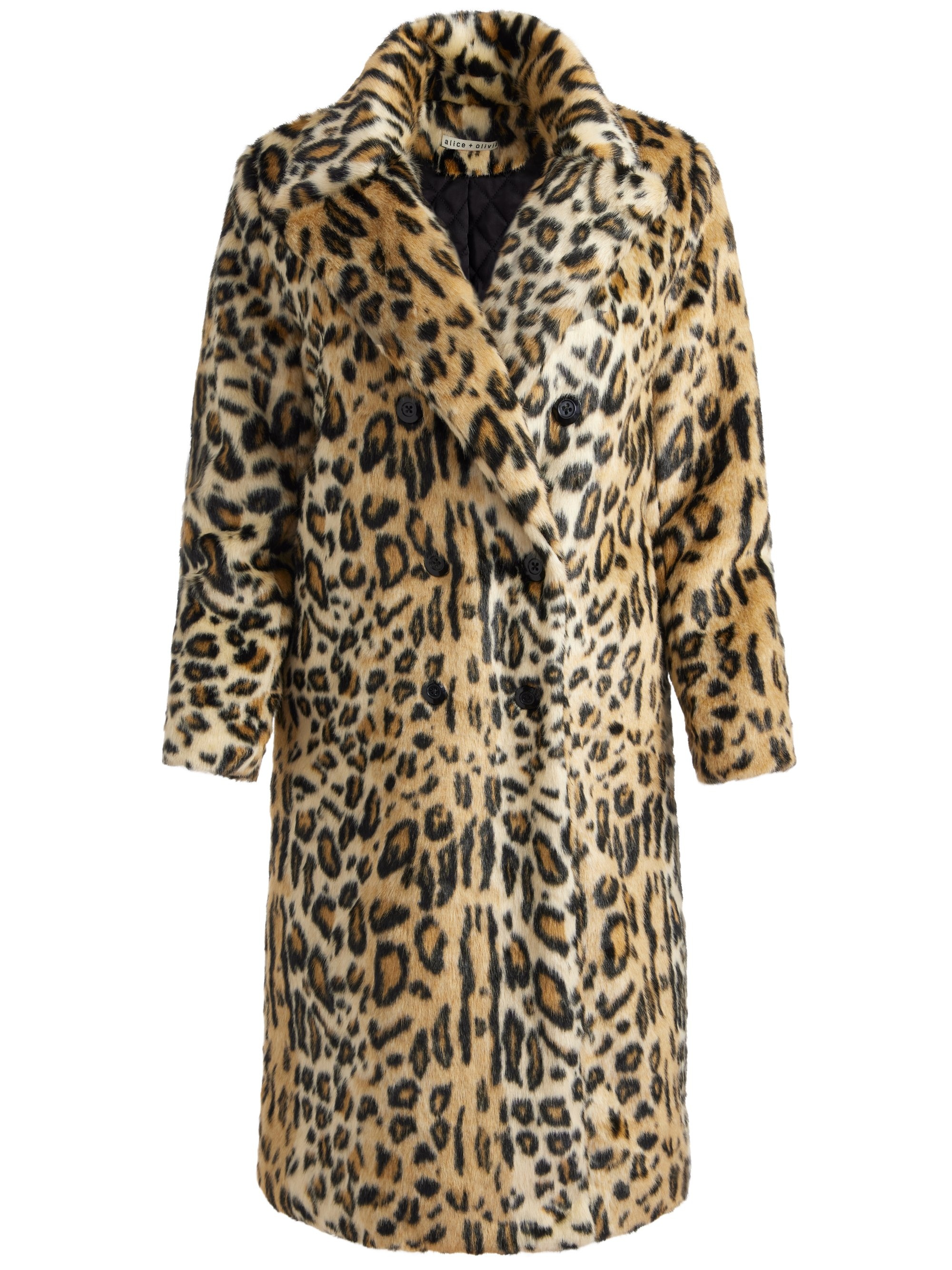 NICHOLAS OVERSIZED DOUBLE BREASTED FAUX FUR COAT - 6