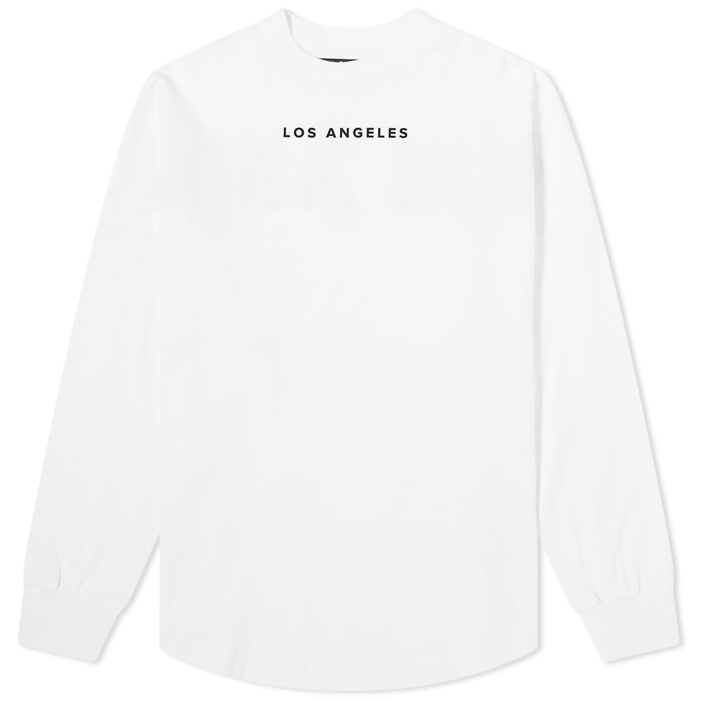 Palm Angels Long Sleeve La Sprayed Back Print Tee - 1