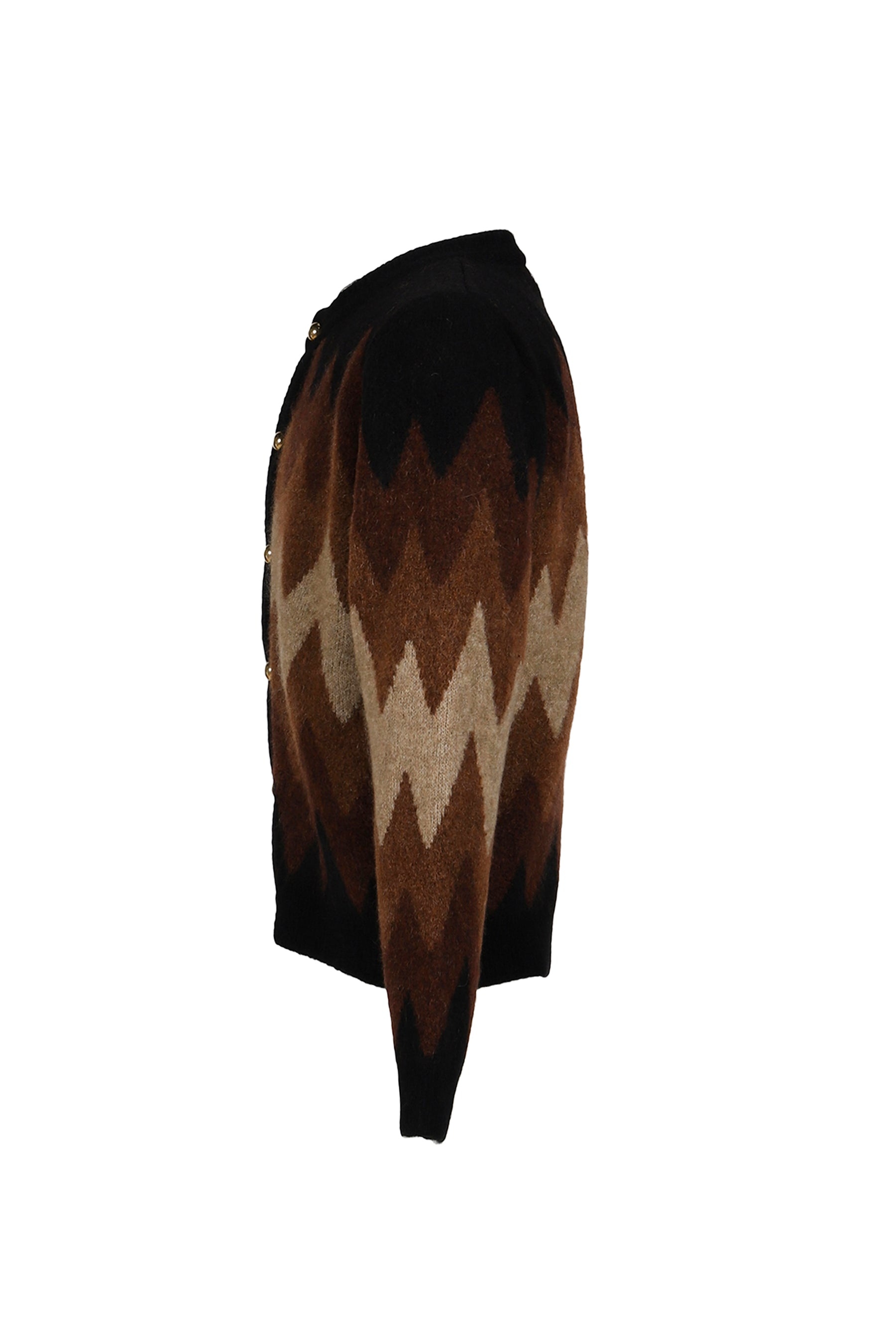 DEGRADE JACQUARD CARDIGAN / BRW BEI - 7