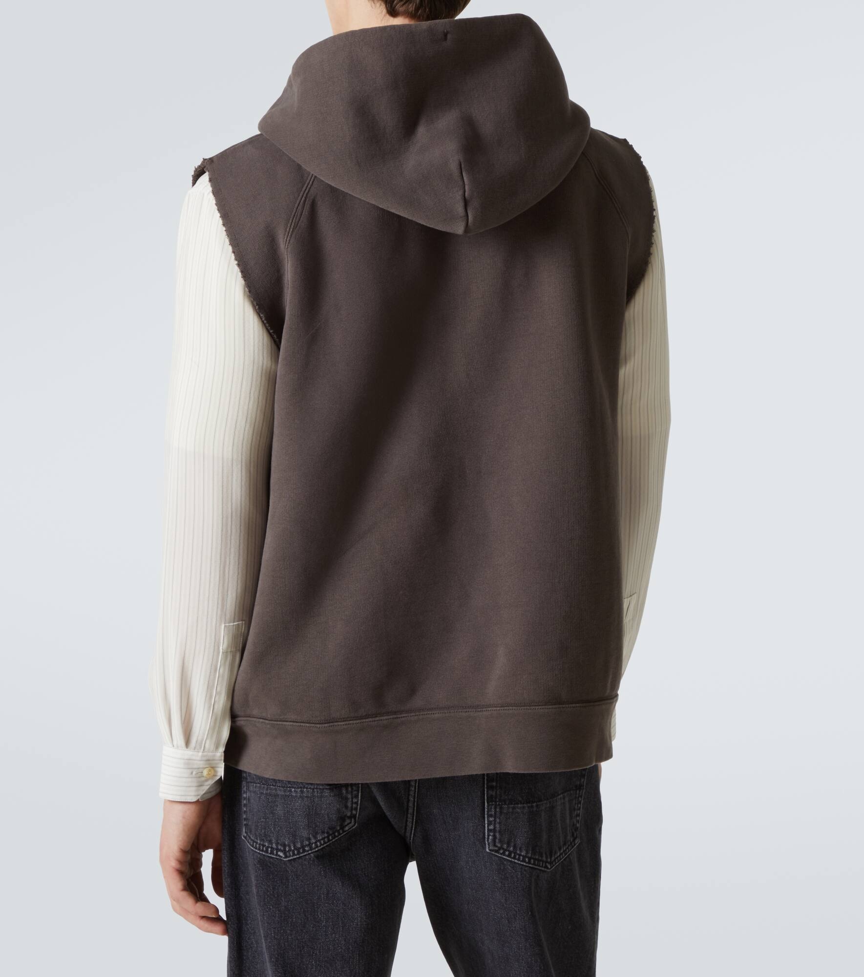 Motor cotton jersey zip-up vest - 4